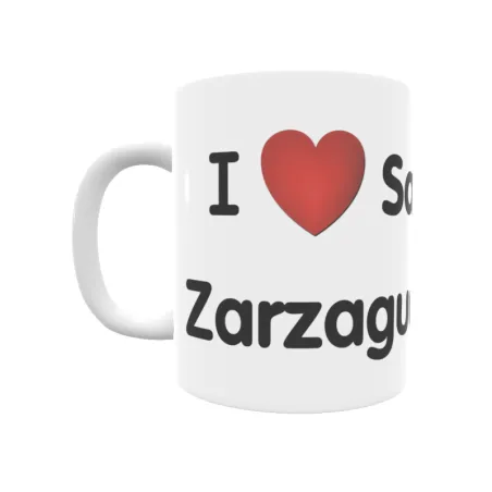 Taza - I ❤ Santibáñez-Zarzaguda Regalo original y funcional. Taza personalizada de tu localidad.