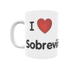 Taza - I ❤ Sobreviñas Regalo original y funcional. Taza personalizada de tu localidad.