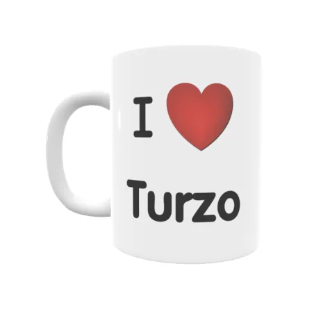 Taza - I ❤ Turzo Regalo original y funcional. Taza personalizada de tu localidad.