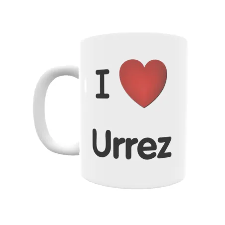 Taza - I ❤ Urrez Regalo original y funcional. Taza personalizada de tu localidad.