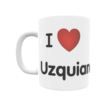 Taza - I ❤ Uzquiano Regalo original y funcional. Taza personalizada de tu localidad.