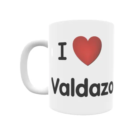 Taza - I ❤ Valdazo Regalo original y funcional. Taza personalizada de tu localidad.