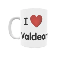 Taza - I ❤ Valdearnedo Regalo original y funcional. Taza personalizada de tu localidad.