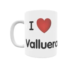 Taza - I ❤ Valluerca Regalo original y funcional. Taza personalizada de tu localidad.