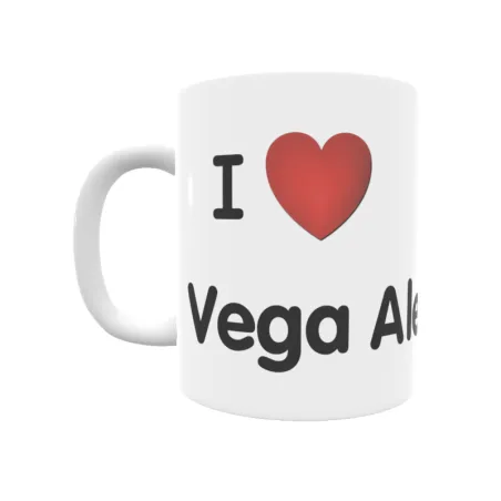 Taza - I ❤ Vega Alegre Regalo original y funcional. Taza personalizada de tu localidad.