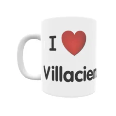 Taza - I ❤ Villacienzo Regalo original y funcional. Taza personalizada de tu localidad.