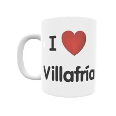 Taza - I ❤ Villafría Regalo original y funcional. Taza personalizada de tu localidad.