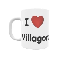 Taza - I ❤ Villagonzalo-Arenas Regalo original y funcional. Taza personalizada de tu localidad.