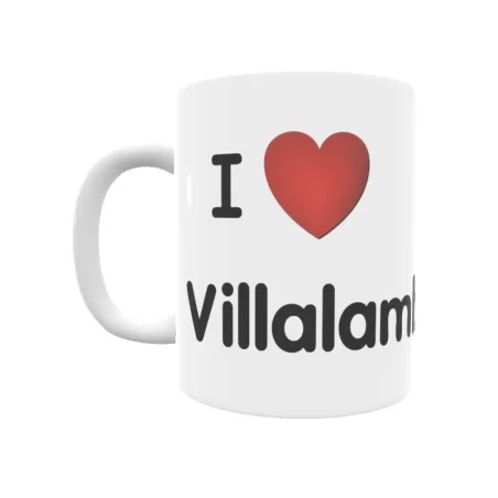 Taza - I ❤ Villalambrus Regalo original y funcional. Taza personalizada de tu localidad.