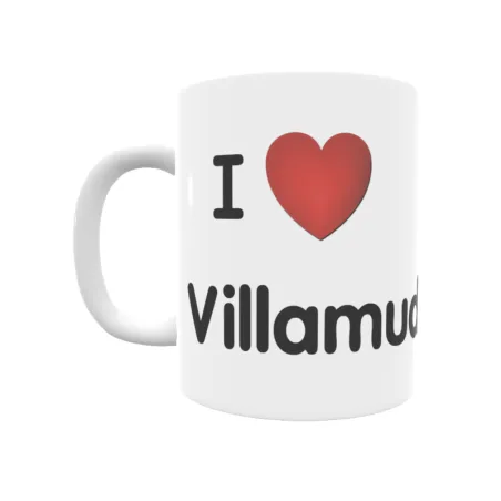 Taza - I ❤ Villamudria Regalo original y funcional. Taza personalizada de tu localidad.