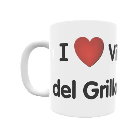 Taza - I ❤ Villanueva del Grillo Regalo original y funcional. Taza personalizada de tu localidad.