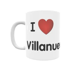 Taza - I ❤ Villanueva-Carrales Regalo original y funcional. Taza personalizada de tu localidad.