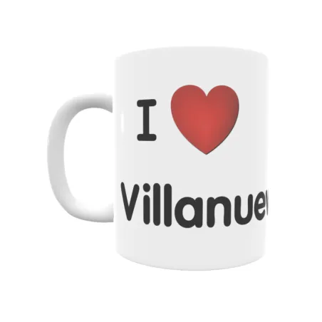 Taza - I ❤ Villanueva-Carrales Regalo original y funcional. Taza personalizada de tu localidad.