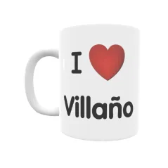 Taza - I ❤ Villaño Regalo original y funcional. Taza personalizada de tu localidad.