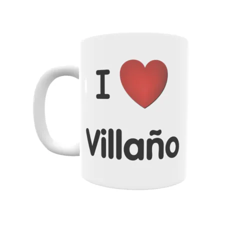 Taza - I ❤ Villaño Regalo original y funcional. Taza personalizada de tu localidad.