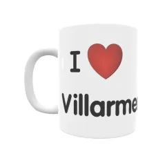 Taza - I ❤ Villarmentero Regalo original y funcional. Taza personalizada de tu localidad.