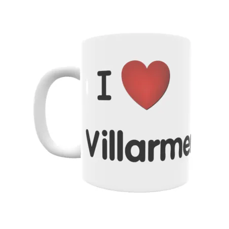 Taza - I ❤ Villarmero Regalo original y funcional. Taza personalizada de tu localidad.