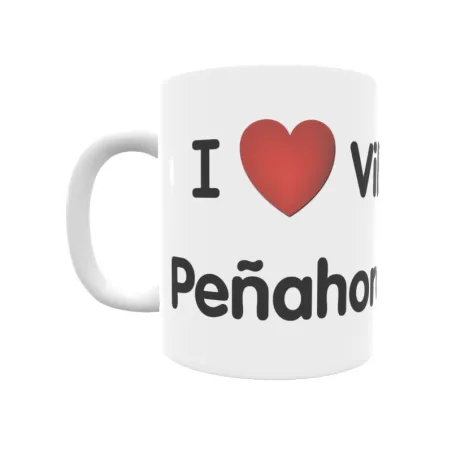 Taza - I ❤ Villaverde Peñahorada Regalo original y funcional. Taza personalizada de tu localidad.