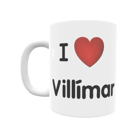 Taza - I ❤ Villímar Regalo original y funcional. Taza personalizada de tu localidad.