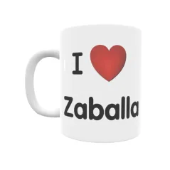 Taza - I ❤ Zaballa Regalo original y funcional. Taza personalizada de tu localidad.