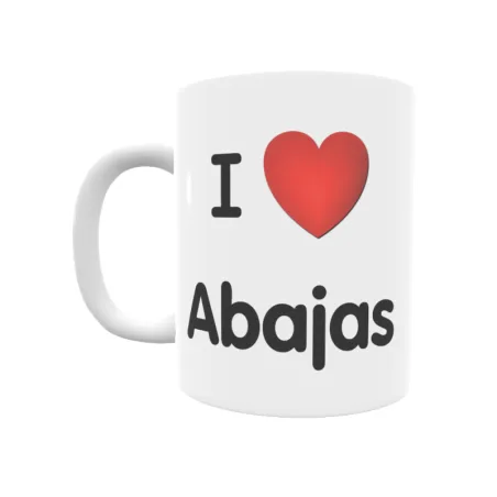 Taza - I ❤ Abajas Regalo original y funcional. Taza personalizada de tu localidad.