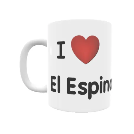 Taza - I ❤ El Espinar Regalo original y funcional. Taza personalizada de tu localidad.