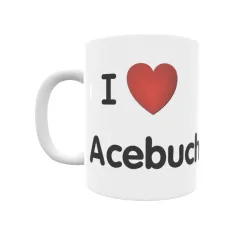 Taza - I ❤ Acebuches Regalo original y funcional. Taza personalizada de tu localidad.