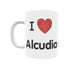 Taza - I ❤ Alcudia de Guadix Regalo original y funcional. Taza personalizada de tu localidad.