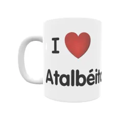 Taza - I ❤ Atalbéitar Regalo original y funcional. Taza personalizada de tu localidad.