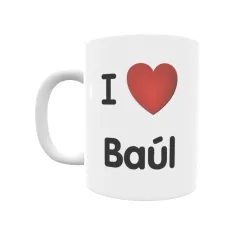 Taza - I ❤ Baúl Regalo original y funcional. Taza personalizada de tu localidad.