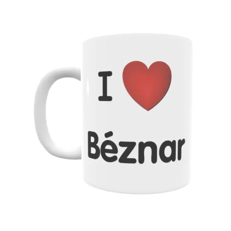 Taza - I ❤ Béznar Regalo original y funcional. Taza personalizada de tu localidad.