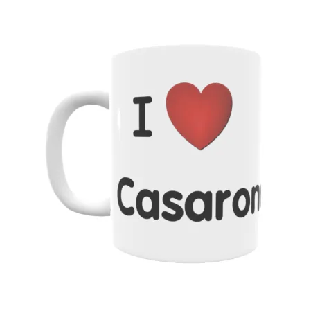 Taza - I ❤ Casarones Regalo original y funcional. Taza personalizada de tu localidad.