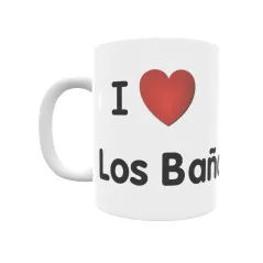 Taza - I ❤ Los Baños Regalo original y funcional. Taza personalizada de tu localidad.