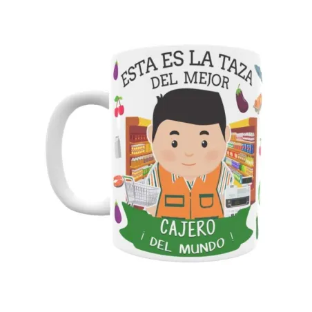 Taza personalizada con tu dedicatoria para EL mejor DEPENDIENTE