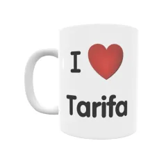 Taza - I ❤ Tarifa Regalo original y funcional. Taza personalizada de tu localidad.