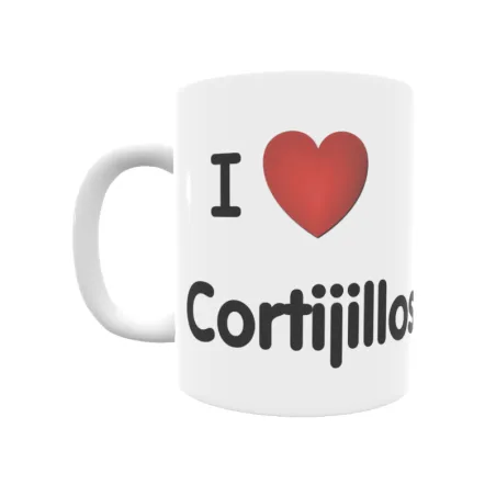 Taza - I ❤ Cortijillos Regalo original y funcional. Taza personalizada de tu localidad.