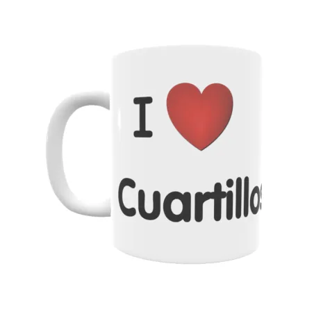 Taza - I ❤ Cuartillos Regalo original y funcional. Taza personalizada de tu localidad.