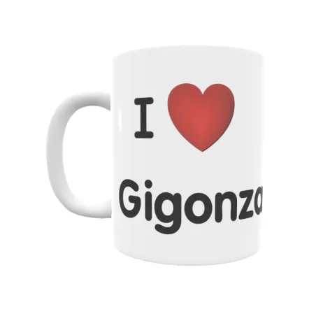 Taza - I ❤ Gigonza Regalo original y funcional. Taza personalizada de tu localidad.