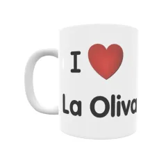 Taza - I ❤ La Oliva Regalo original y funcional. Taza personalizada de tu localidad.