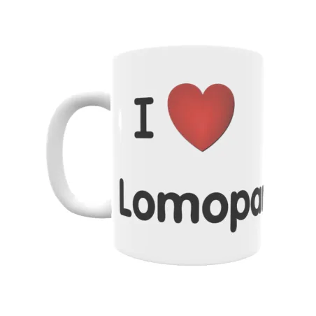 Taza - I ❤ Lomopardo Regalo original y funcional. Taza personalizada de tu localidad.