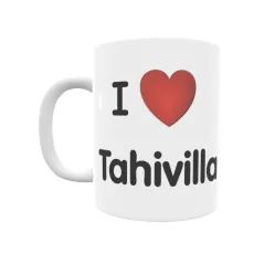 Taza - I ❤ Tahivilla Regalo original y funcional. Taza personalizada de tu localidad.