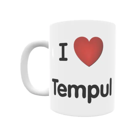 Taza - I ❤ Tempul Regalo original y funcional. Taza personalizada de tu localidad.