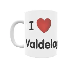 Taza - I ❤ Valdelagrana Regalo original y funcional. Taza personalizada de tu localidad.