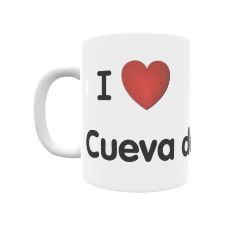 Taza - I ❤ Cueva de la Mora Regalo original y funcional. Taza personalizada de tu localidad.