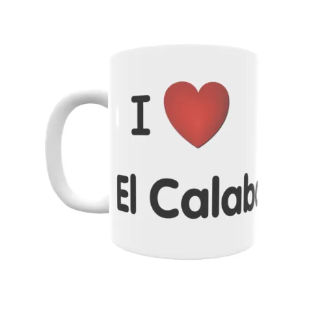 Taza - I ❤ El Calabacino Regalo original y funcional. Taza personalizada de tu localidad.