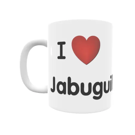 Taza - I ❤ Jabuguillo Regalo original y funcional. Taza personalizada de tu localidad.