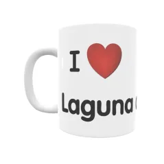 Taza - I ❤ Laguna de El Portil Regalo original y funcional. Taza personalizada de tu localidad.