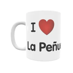 Taza - I ❤ La Peñuela Regalo original y funcional. Taza personalizada de tu localidad.