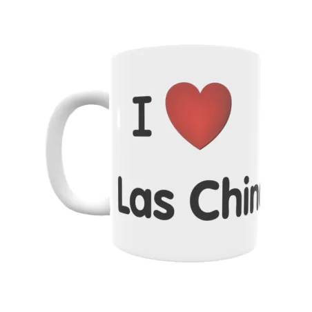 Taza - I ❤ Las Chinas Regalo original y funcional. Taza personalizada de tu localidad.