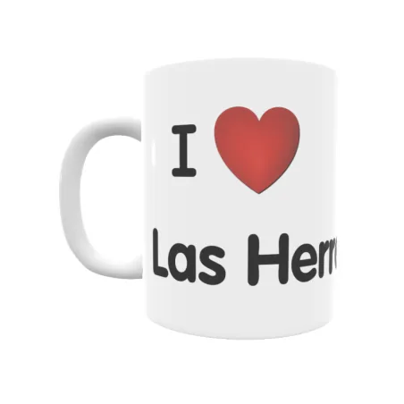 Taza - I ❤ Las Herrerías Regalo original y funcional. Taza personalizada de tu localidad.